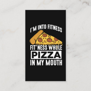 Fitness Pizza Slice Restaurant Lover Gym Foodie Business Card