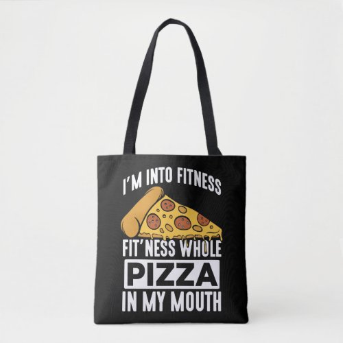 Fitness Pizza Slice Restaurant Lover Gym Foodie Tote Bag