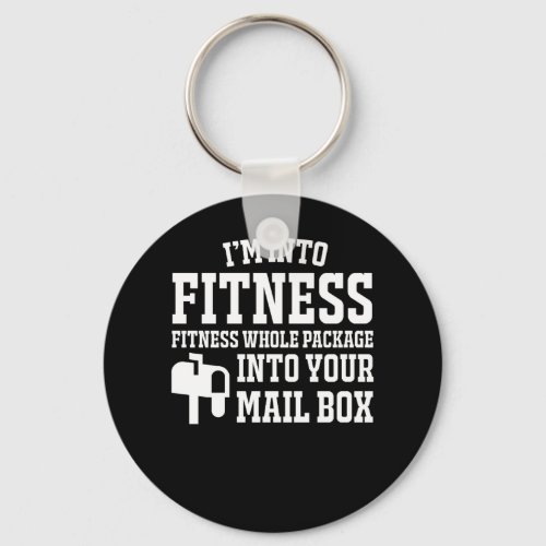 Fitness Postal Worker Package Into Mailbox Keychain