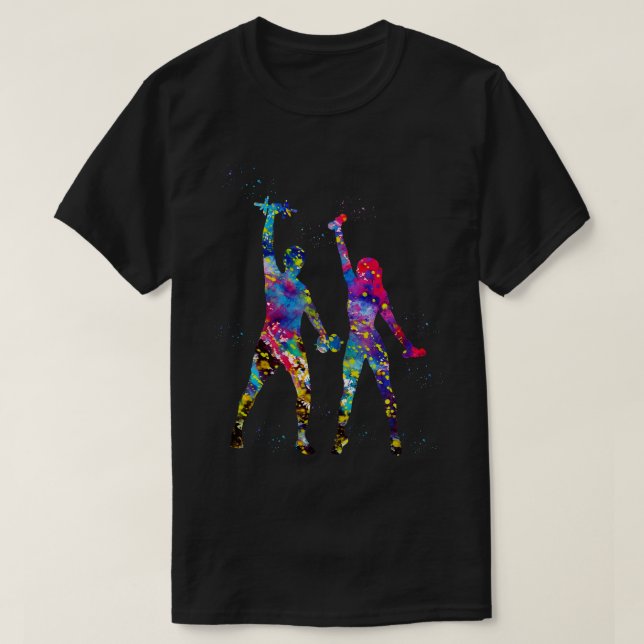 Fitness Power Couple 1 T-Shirt (Design Front)