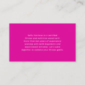 Fitness pro modern business card with photo (Back)