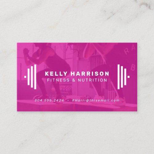 Fitness pro modern business card with photo