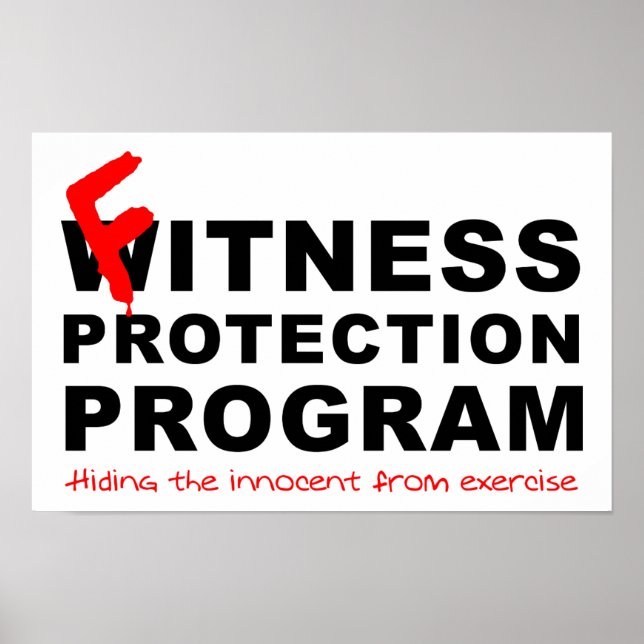 Fitness Protection Funny Poster (Front)