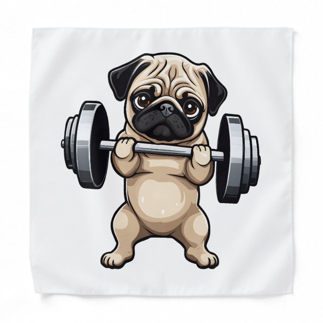 Fitness Pug Bandana (Front)