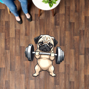 Fitness Pug Floor Decals