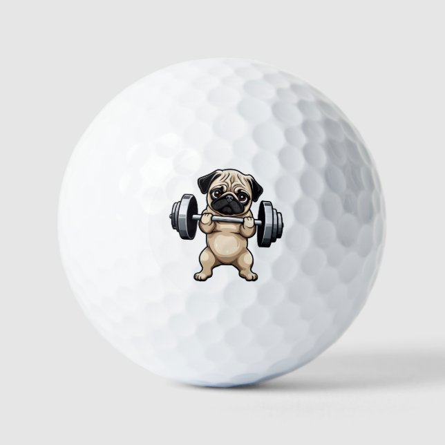 Fitness Pug Golf Balls (Front)
