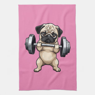 Fitness Pug Kitchen Towel