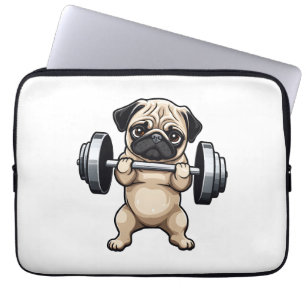 Fitness Pug Laptop Sleeve