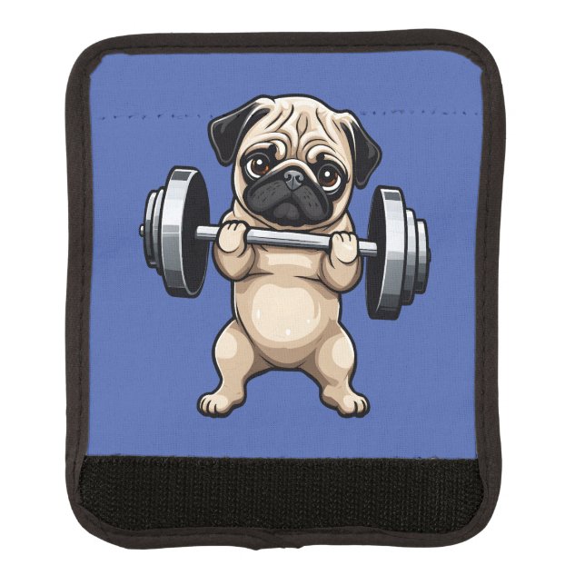 Fitness Pug Luggage Handle Wrap (Front)