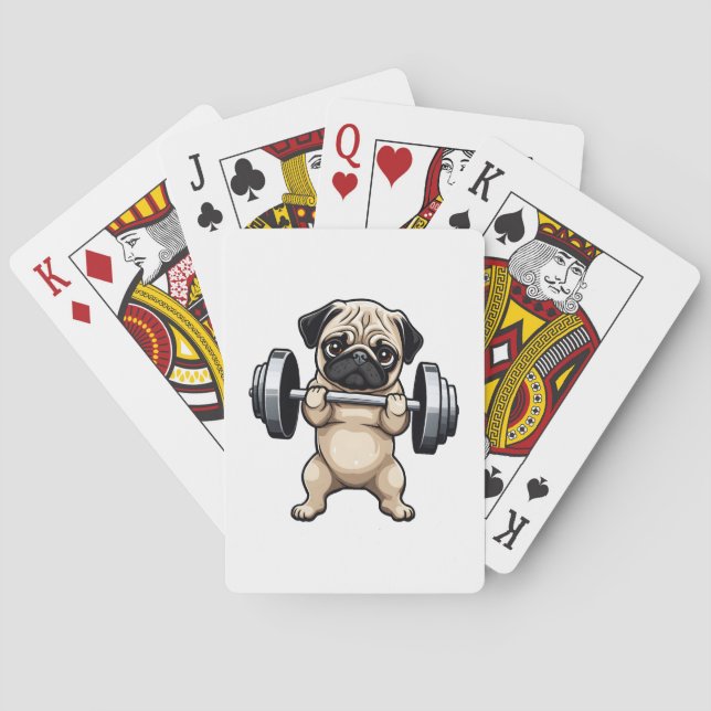 Fitness Pug Poker Cards (Back)