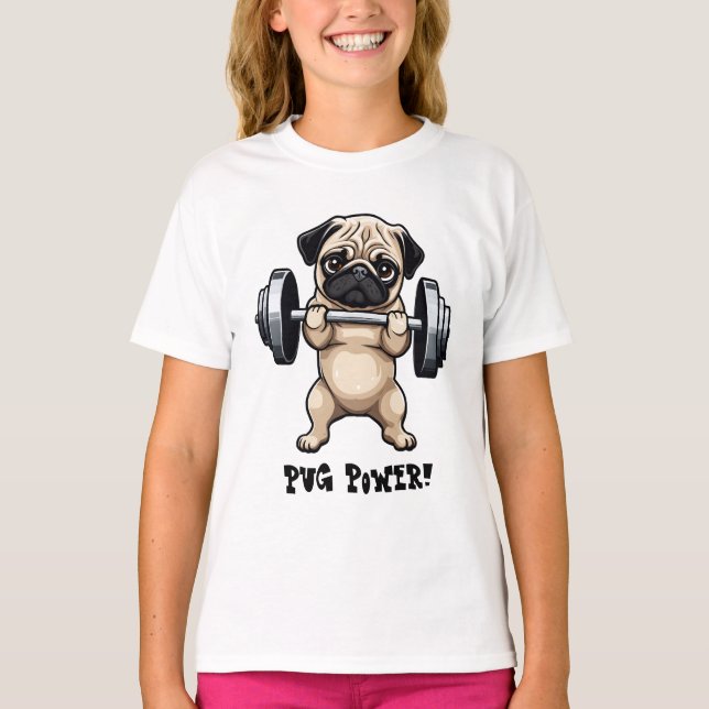Fitness Pug T-Shirt (Front)
