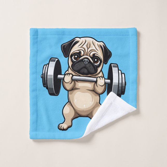 Fitness Pug Wash Cloth (Wash Cloth)