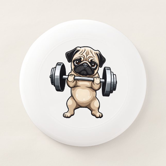 Fitness Pug Wham-O Frisbee (Front)