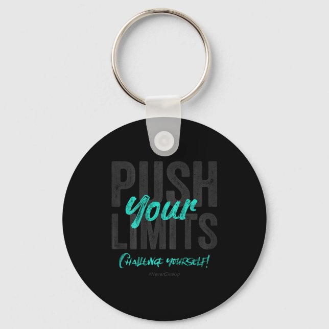 Fitness Quote Y2k Gym Training Back Print Yoga Srt Keychain (Front)
