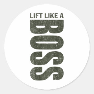 Fitness Quote Y2k Gym Training Ck Print Yoga Sport Classic Round Sticker