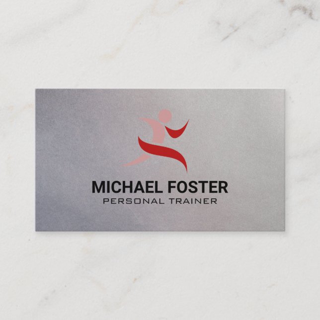 Fitness Runner Stylized Logo Appointment Card (Front)