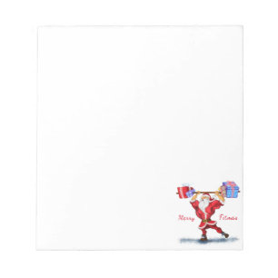 Fitness Santa Christmas Notepad