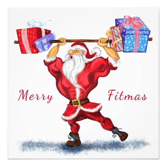 Fitness Santa Christmas Poster (Front)