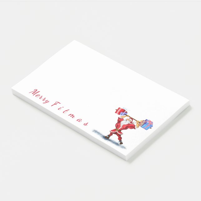 Fitness Santa Post-it® Notes (Angled)