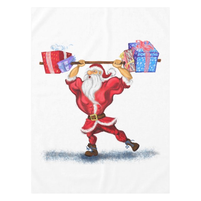 Fitness Santa Tablecloth (Front)