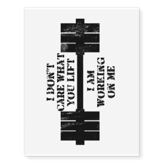 Fitness Self Motivation Temporary Tattoos