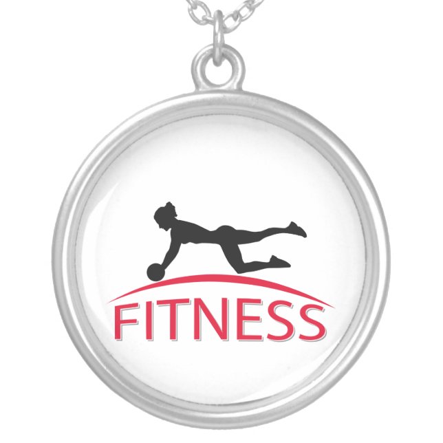 Fitness Silver Plated Necklace (Front)