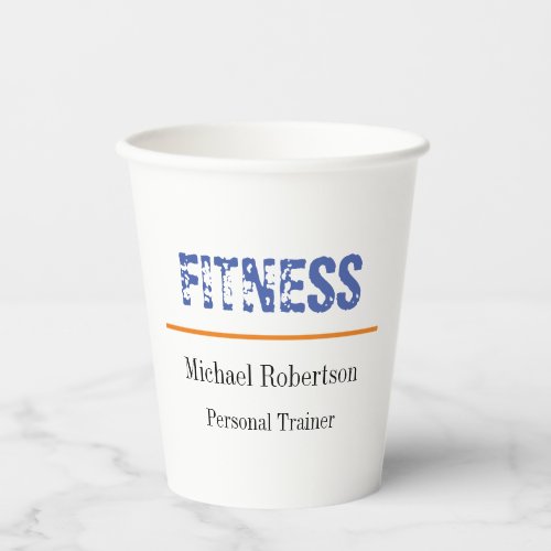 Fitness Sport Professional Trainer Paper Cups