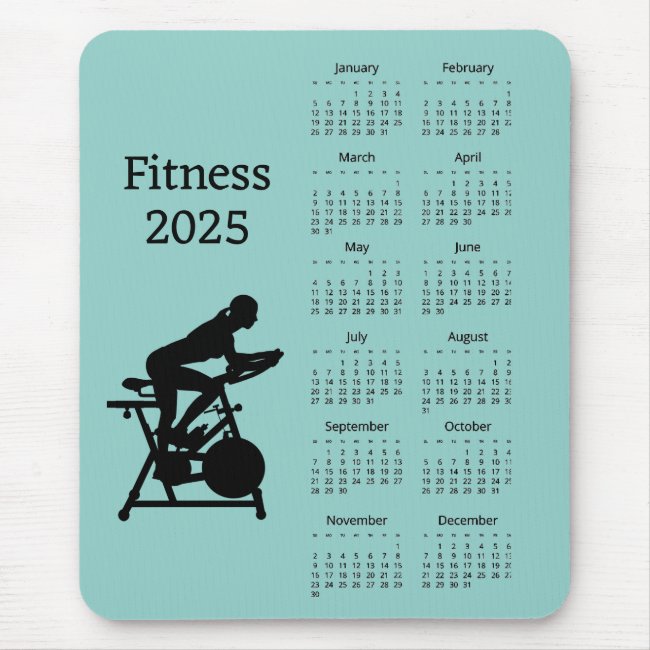 Fitness Stationary Bike 2025 Calendar Mousepad