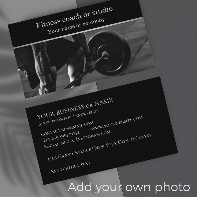 Fitness studio center coach instructor business card (Creator Uploaded)