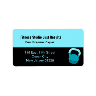 Fitness Studio Name Specialty Kettlebell Address Label