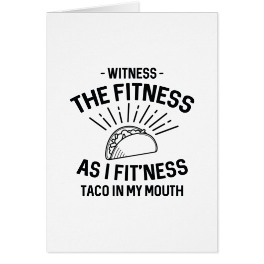 Fitness Taco Cards (Front)