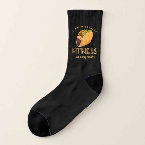 Fitness Taco T Shirt Funny Gym Men Mexican Food Socks