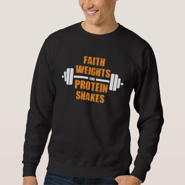 Fitness Tees  Faith Weights Protein Shakes (Front)
