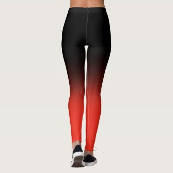 Fitness Trainer Black And Red Leggings by MiniBrothers at Zazzle
