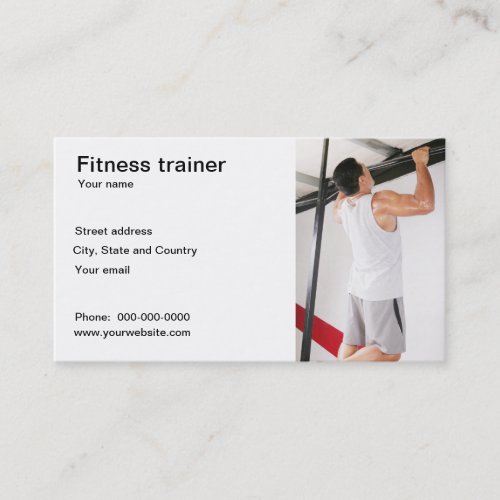 Fitness trainer business card