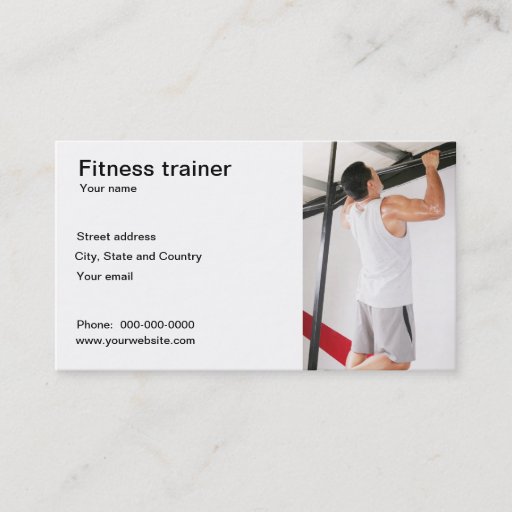 Customizable Fitness trainer business card