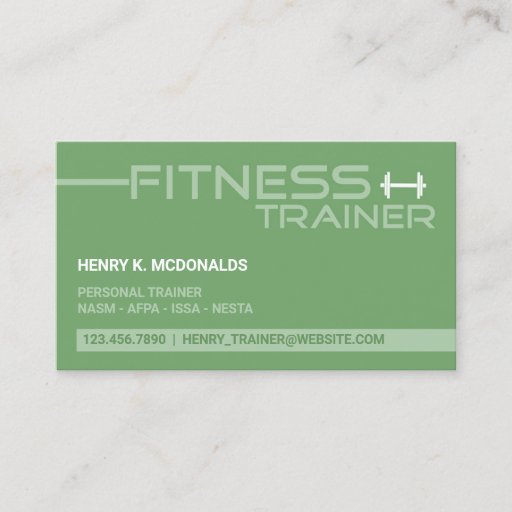 Customizable Fitness Trainer Business Card