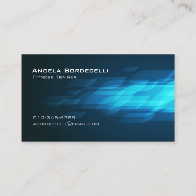 Fitness Trainer Business Card Flashback (Front)