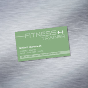 Fitness Trainer Business Card Magnet