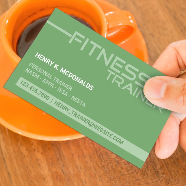 Fitness Trainer Business Card Template (Creator Uploaded)
