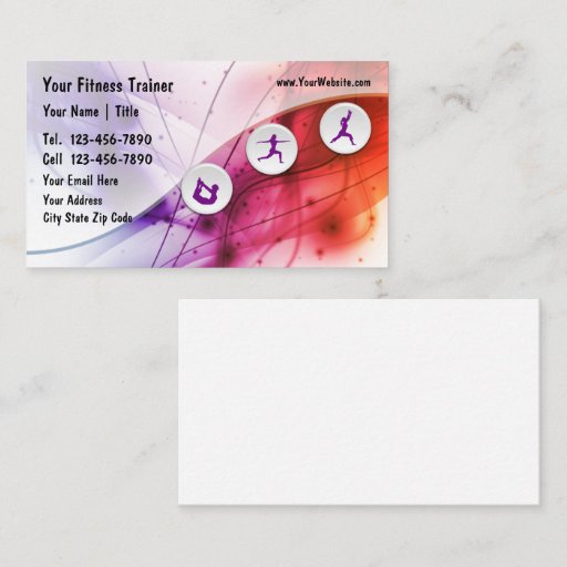 Customizable Fitness Trainer Business Cards
