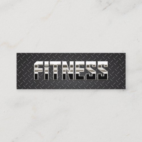 Fitness Trainer Cool Steel  Metal mini Mini Business Card