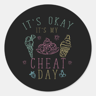 Fitness Trainer Gift Ice Cream Its Okay Its My Che Classic Round Sticker