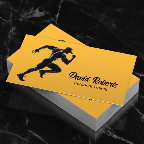 Fitness Trainer Gym Coach Minimalist Gold Business Card