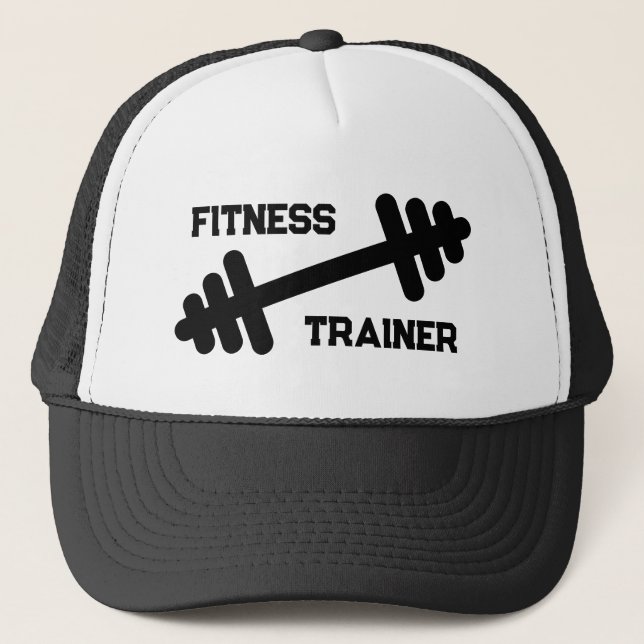 Fitness trainer gym coach trucker hat with logo (Front)