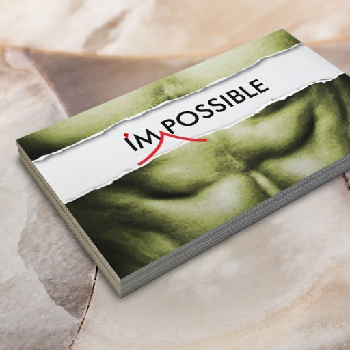 Customizable I'm Possible Fitness Trainer Business Card