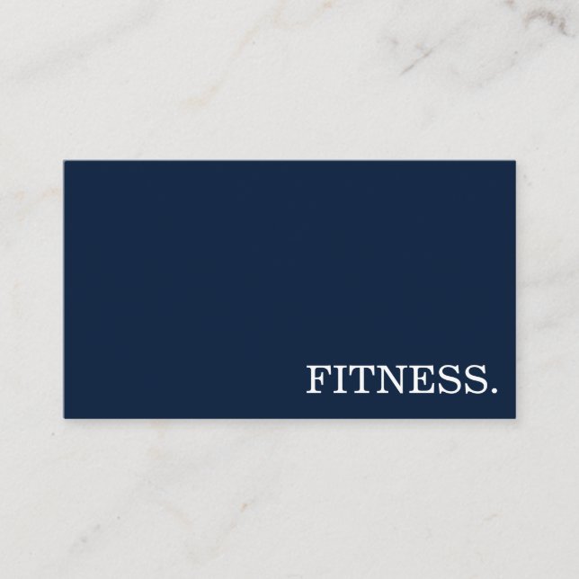 Fitness Trainer Minimal Business Card (Front)