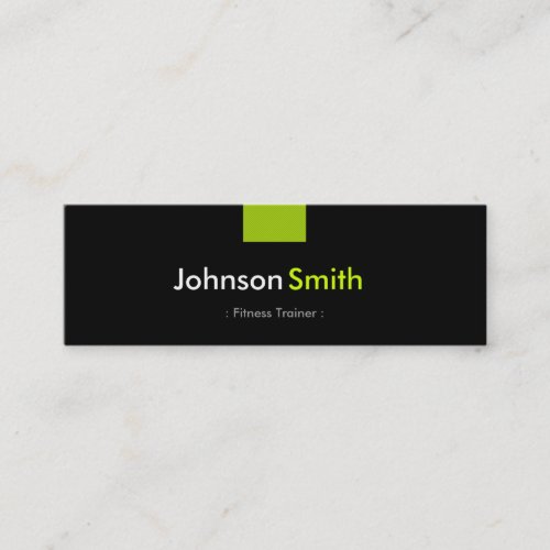 Fitness Trainer _ Mint Green Compact Mini Business Card