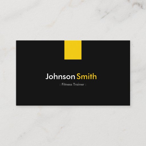 Customizable Fitness Trainer - Modern Amber Yellow Business Cards