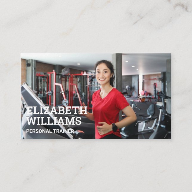 Fitness Trainer on Treadmills Business Card (Front)